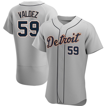 Gray Authentic Framber Valdez Men's Detroit Tigers Road Jersey