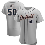 Gray Authentic Hao-Yu Lee Men's Detroit Tigers Road Jersey