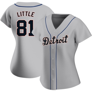 Gray Authentic Jack Little Women's Detroit Tigers Road Jersey