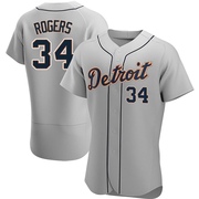 Gray Authentic Jake Rogers Men's Detroit Tigers Road Jersey