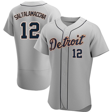 Gray Authentic Jarrod Saltalamacchia Men's Detroit Tigers Road Jersey
