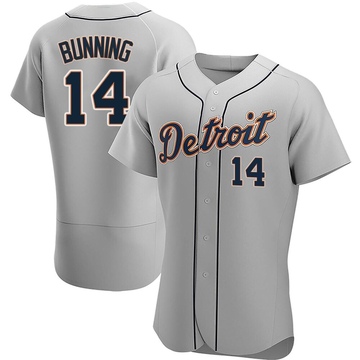 Gray Authentic Jim Bunning Men's Detroit Tigers Road Jersey