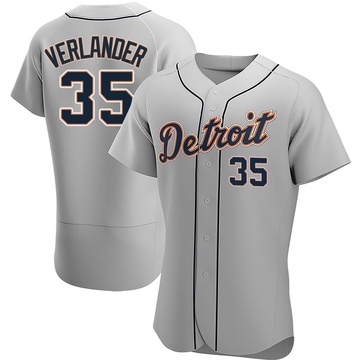 Gray Authentic Justin Verlander Men's Detroit Tigers Road Jersey