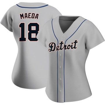 Gray Authentic Kenta Maeda Women's Detroit Tigers Road Jersey