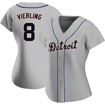 Gray Authentic Matt Vierling Women's Detroit Tigers Road Jersey