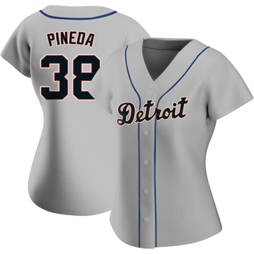 Gray Authentic Michael Pineda Women's Detroit Tigers Road Jersey