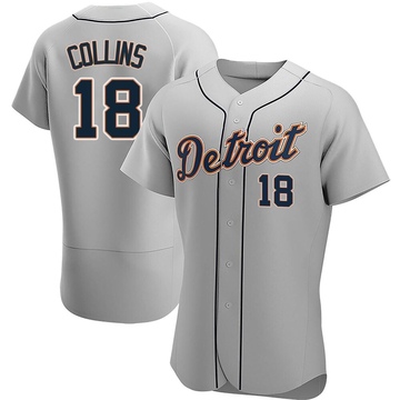 Gray Authentic Tyler Collins Men's Detroit Tigers Road Jersey