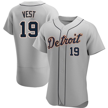 Gray Authentic Will Vest Men's Detroit Tigers Road Jersey