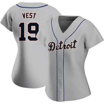 Gray Authentic Will Vest Women's Detroit Tigers Road Jersey