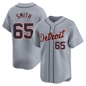 Gray Limited Burch Smith Men's Detroit Tigers Road Jersey