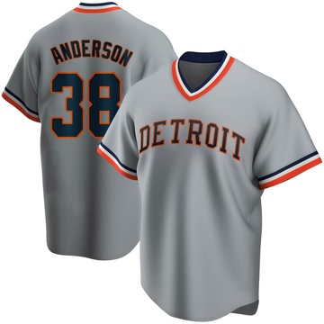 Gray Limited Drew Anderson Youth Detroit Tigers Road Cooperstown Collection Jersey