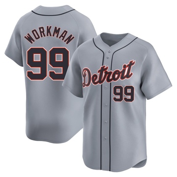 Gray Limited Gage Workman Men's Detroit Tigers Road Jersey