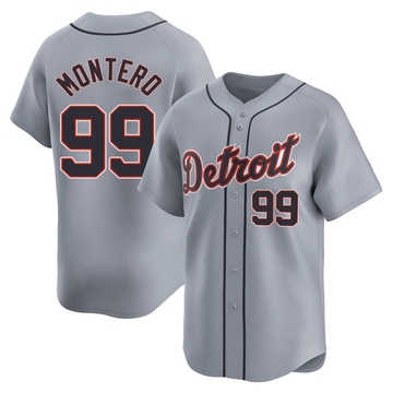 Gray Limited Rafael Montero Men's Detroit Tigers Road Jersey