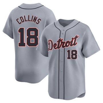 Gray Limited Tyler Collins Men's Detroit Tigers Road Jersey