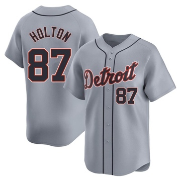 Gray Limited Tyler Holton Men's Detroit Tigers Road Jersey