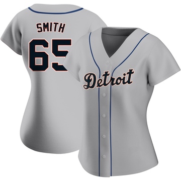 Gray Replica Burch Smith Women's Detroit Tigers Road Jersey