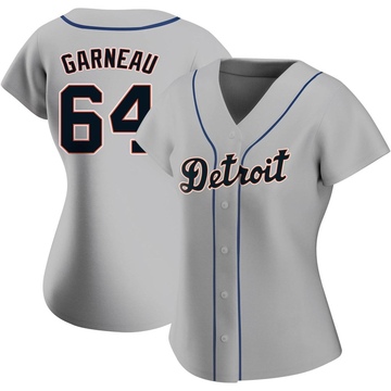Gray Replica Dustin Garneau Women's Detroit Tigers Road Jersey