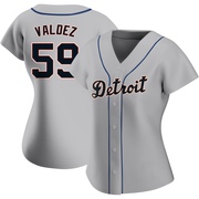 Gray Replica Framber Valdez Women's Detroit Tigers Road Jersey