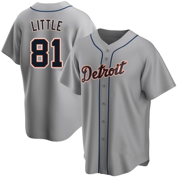 Gray Replica Jack Little Men's Detroit Tigers Road Jersey