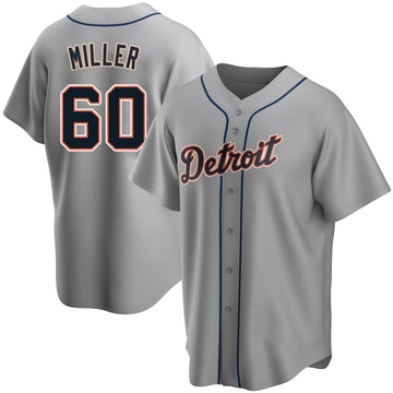 Gray Replica Jake Miller Men's Detroit Tigers Road Jersey