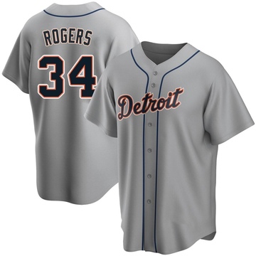 Gray Replica Jake Rogers Men's Detroit Tigers Road Jersey