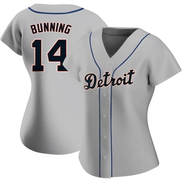 Gray Replica Jim Bunning Women's Detroit Tigers Road Jersey