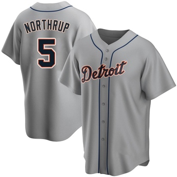 Gray Replica Jim Northrup Youth Detroit Tigers Road Jersey