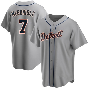 Gray Replica Kevin McGonigle Youth Detroit Tigers Road Jersey
