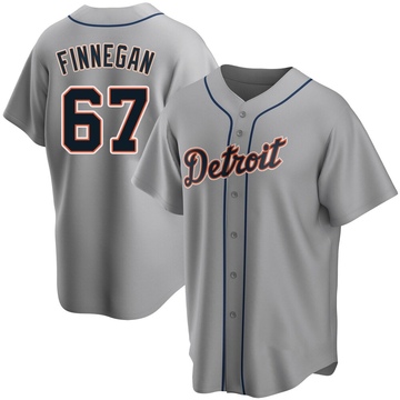 Gray Replica Kyle Finnegan Youth Detroit Tigers Road Jersey
