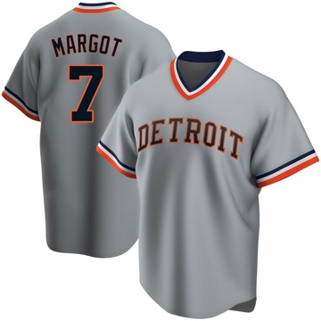 Gray Replica Manuel Margot Youth Detroit Tigers Road Cooperstown Collection Jersey