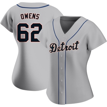 Gray Replica Tyler Owens Women's Detroit Tigers Road Jersey