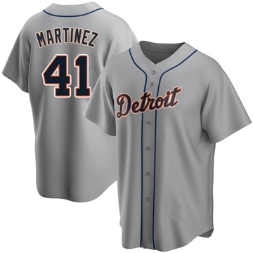 Gray Replica Victor Martinez Men's Detroit Tigers Road Jersey