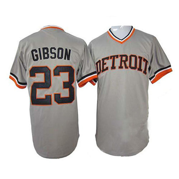 Grey Replica Kirk Gibson Men's Detroit Tigers 1968 Throwback Jersey