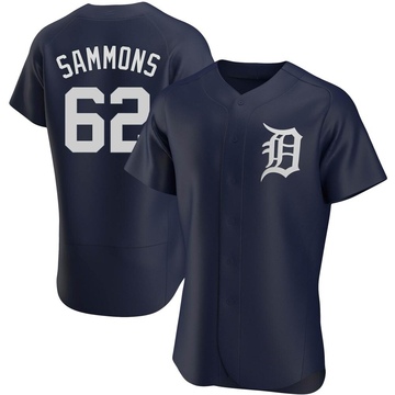 Navy Authentic Bryan Sammons Men's Detroit Tigers Alternate Jersey