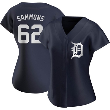 Navy Authentic Bryan Sammons Women's Detroit Tigers Alternate Jersey