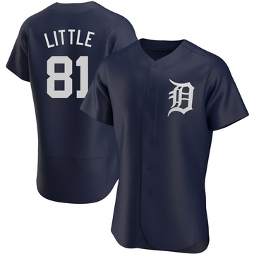 Navy Authentic Jack Little Men's Detroit Tigers Alternate Jersey