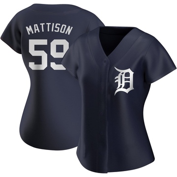 Navy Authentic Tyler Mattison Women's Detroit Tigers Alternate Jersey
