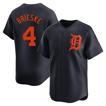 Navy Limited Beau Brieske Youth Detroit Tigers Alternate Jersey