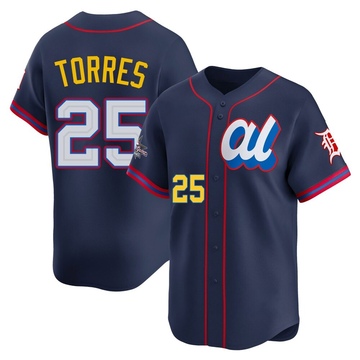 Navy Limited Gleyber Torres Youth Detroit Tigers American League 2025 All-Star Edition Jersey