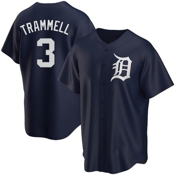 Navy Replica Alan Trammell Men's Detroit Tigers Alternate Jersey
