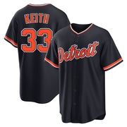 Navy Replica Colt Keith Men's Detroit Tigers Alternate 2nd Jersey