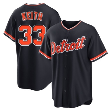 Navy Replica Colt Keith Men's Detroit Tigers Alternate 2nd Jersey