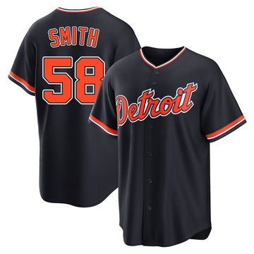 Navy Replica Dylan Smith Youth Detroit Tigers Alternate 2nd Jersey