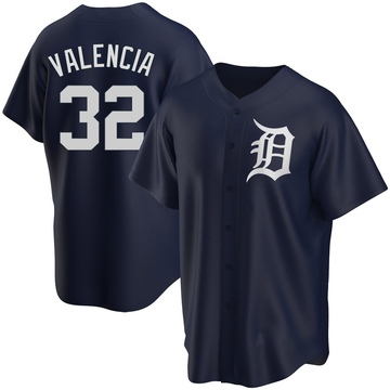 Navy Replica Eduardo Valencia Youth Detroit Tigers Alternate Jersey