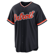 Navy Replica Framber Valdez Men's Detroit Tigers Alternate 2nd Jersey