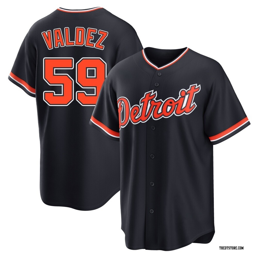 Navy Replica Framber Valdez Men's Detroit Tigers Alternate 2nd Jersey