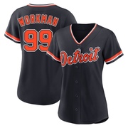 Navy Replica Gage Workman Women's Detroit Tigers Alternate 2nd Jersey