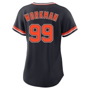 Navy Replica Gage Workman Women's Detroit Tigers Alternate 2nd Jersey