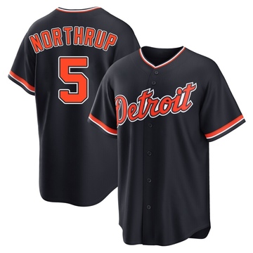 Navy Replica Jim Northrup Youth Detroit Tigers Alternate 2nd Jersey