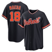Navy Replica Kenta Maeda Youth Detroit Tigers Alternate 2nd Jersey